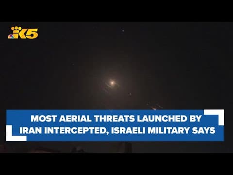 Most aerial threats launched by Iran intercepted with help from allies, Israeli military says