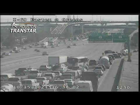 Southbound lanes of Eastex Freeway shut down near Beltway due to crash