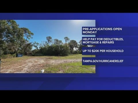 How Tampa homeowners can apply for up to $20,000 for hurricane assistance