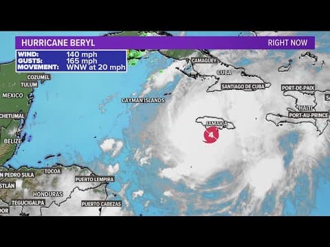 Tracking Hurricane Beryl: Hits Jamaica as its center brushes past island coast