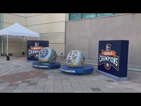 See giant Astros 2022 World Series ring at Minute Maid Park