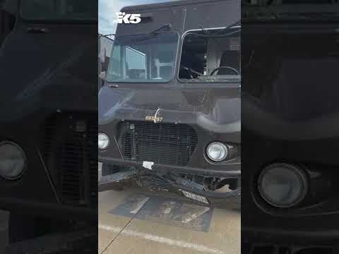 UPS driver passes out due to heat stroke, crashes truck