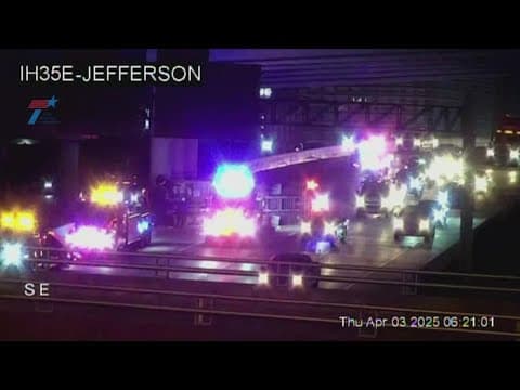 Traffic Alert: Overturned truck blocks traffic near downtown Dallas