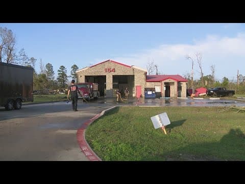 Fire station in Conroe sustains damage from likely tornado