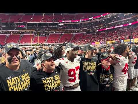 Ohio State Buckeyes sing 'Carmen Ohio' after winning national championship
