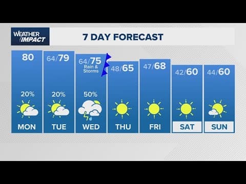 KHOU 11+ Weather Impact: Foggy mornings to begin the week