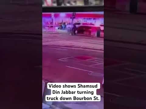 Video shows Shamsud Din Jabbar turning truck down Bourbon St. #bourbonstreetattack