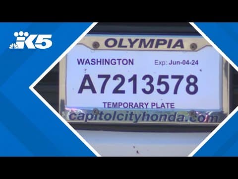 Thurston County to issue temporary permits amid statewide license plate shortage