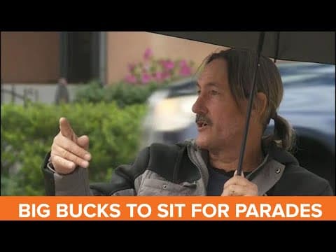 Mardi Gras' parade squatters are making money holding spots on the route