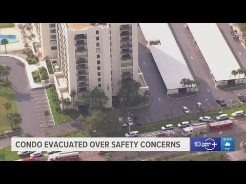 Clearwater condo evacuated after a crack found in pillar