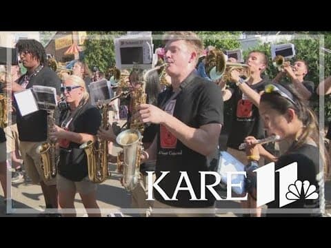 Osseo High School marching band joins KARE at the fair