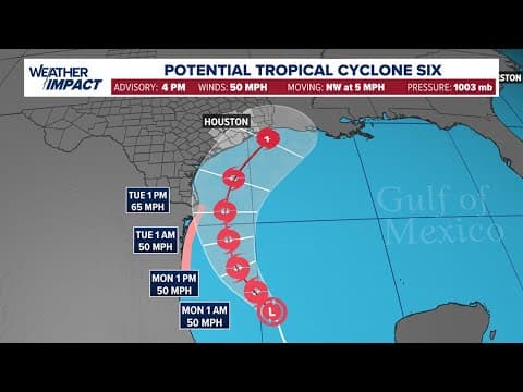Tropical update: Watching PTC6 in the Gulf of Mexico