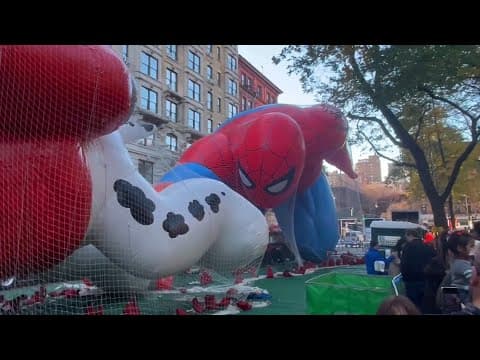 Sneak peak | Macy's Thanksgiving Day Parade floats getting set up before the big day