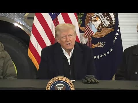President Trump meets with families affected by Hurricane Helene in Swannanoa, NC