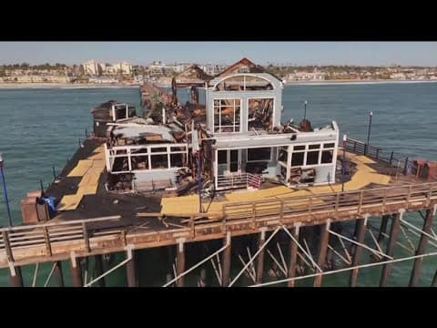 Demolition preps underway for burned-out buildings on Oceanside Pier