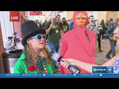 The Lorax and Once-ler cosplayers join WTHR at Gen Con