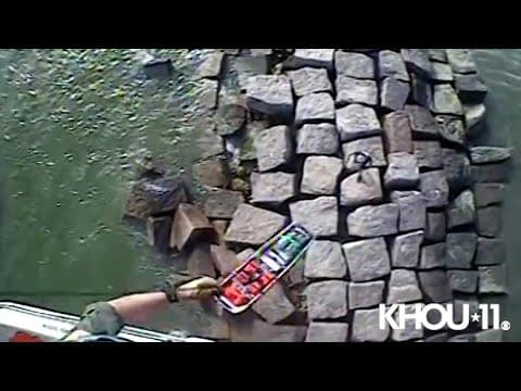 Coast Guard uses helicopter to rescue injured man who fell while walking on a jetty near Galveston