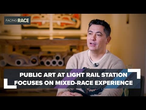 Public art at new light rail station brings mixed-race experience into focus