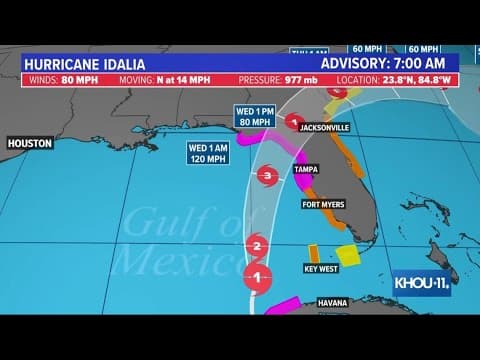 Tropical update: Hurricane Idalia expected to strengthen into a Category 3 before landfall