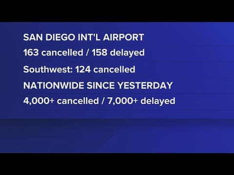 Thousands of people trapped in San Diego Airport due to flight cancellations