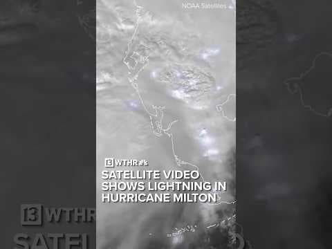 Satellite video shows mass lightning in Hurricane Milton | Via:CNN