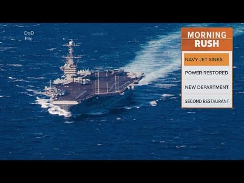 U.S. Navy says $70 million fighter jet slid off an aircraft carrier