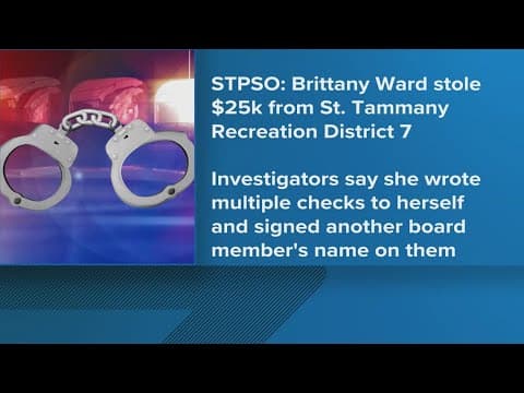 Recreation District secretary arrested for stealing