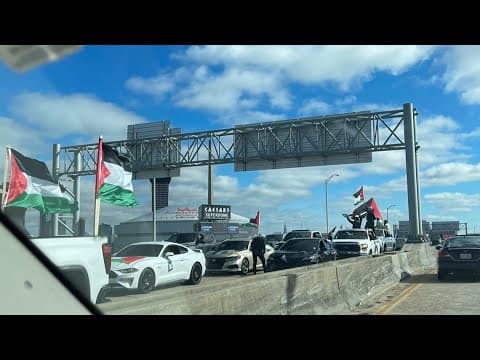 Pro-Palestine demonstration on I-10