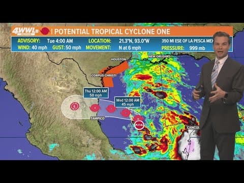 New Orleans Weather: Showers possible as tropical system moves toward Mexico