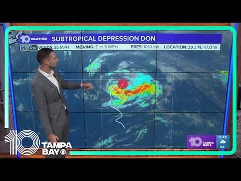 Subtropical Depression Don could degenerate into a remnant low over next 72 hours