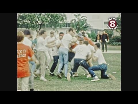 San Diego State College touch football game 1967
