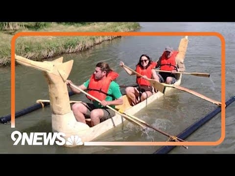 Duncan Foss test-running his dragon boat