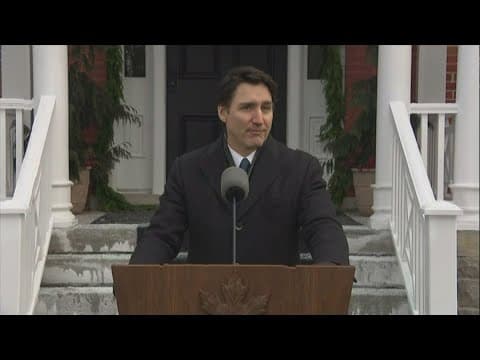 Canadian Prime Minister Justin Trudeau resigning