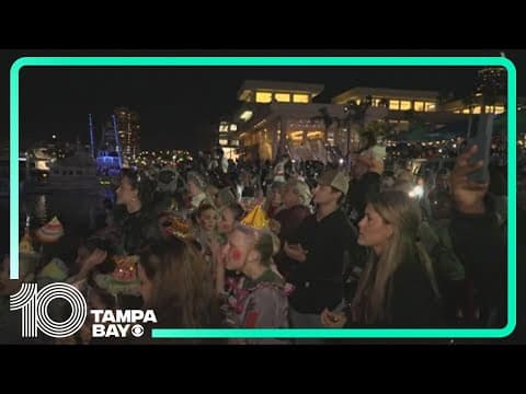 Annual tree lighting happens along Tampa Riverwalk