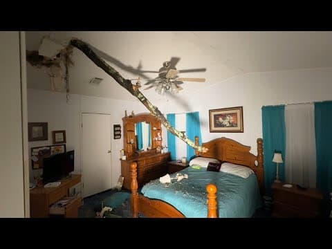 Trees fall into elderly couple's Liberty County home