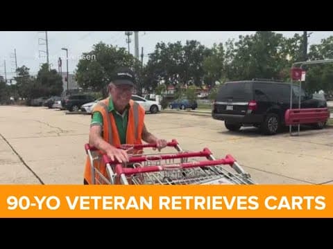 90-year-old Air Force veteran retrieves grocery store carts to afford food
