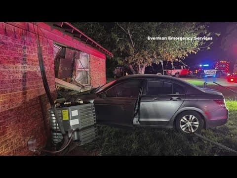 Car crashed into a North Texas home after the driver lost control