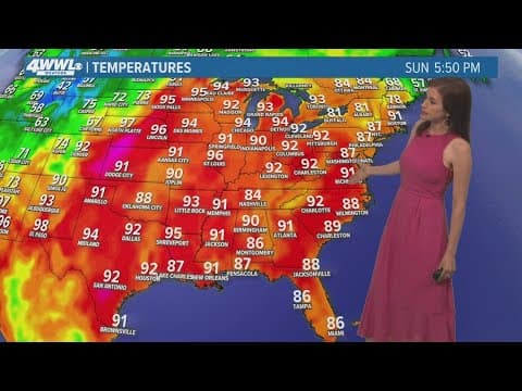 New Orleans Weather: Record high tied on Sunday, more heat ahead