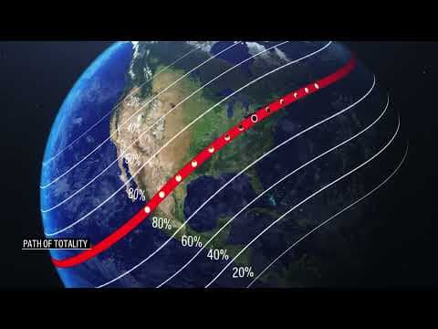 A map of April 2024's total solar eclipse