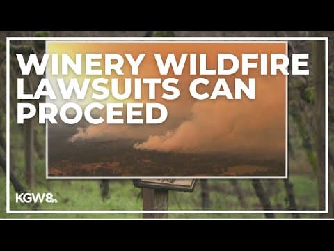 Wineries can proceed with 2020 wildfire lawsuits against Pacific Power parent company