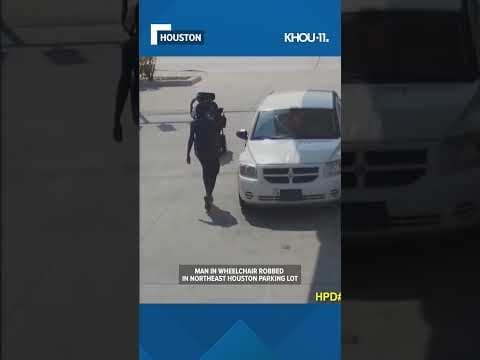 Video shows thief rob man in a wheelchair in Houston parking lot #shorts