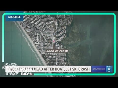 Person killed after boat, Jet Ski crash into each other on Bradenton waters, officials say