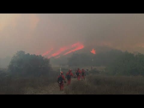 Mountain fire in Southern California exploding in size