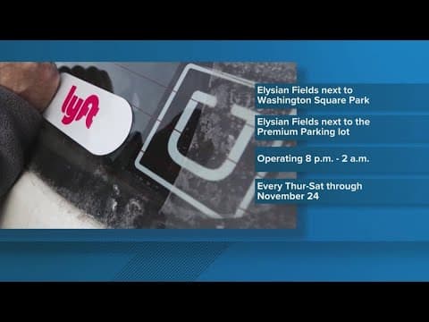 Rideshare drop-off sites for Frenchmen Street