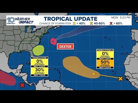 Tracking Tropical Storm Dexter, the latest weather across Tampa Bay