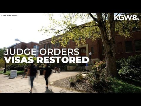Federal judge orders restoration of visas for two international students in Oregon