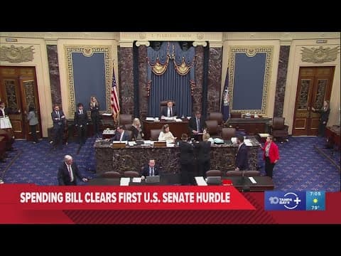 President Trump's spending bill clears first US Senate hurdle