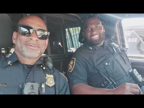 Texas father and son share police patrol shift