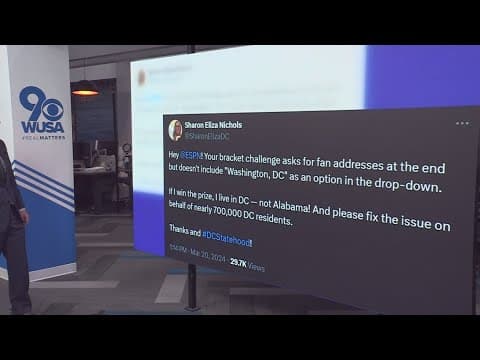 DC left off of ESPN's March Madness Bracket Challenge