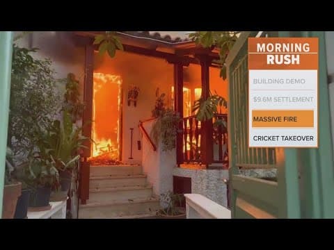 Forest fire rages in Athens, Greece while suburbs are evacuated